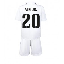 Real Madrid Vinicius Junior #20 Hemmaställ Barn 2022-23 Korta ärmar (+ Korta byxor)